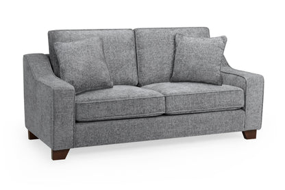 Nebraska Slate Grey Fabric 3 Seater Sofa