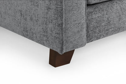 Nebraska Slate Grey Fabric 3 Seater Sofa