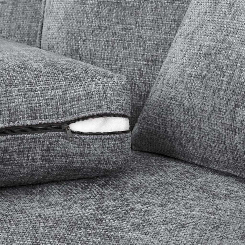 Nebraska Slate Grey Fabric 3+2 Sofa Suite