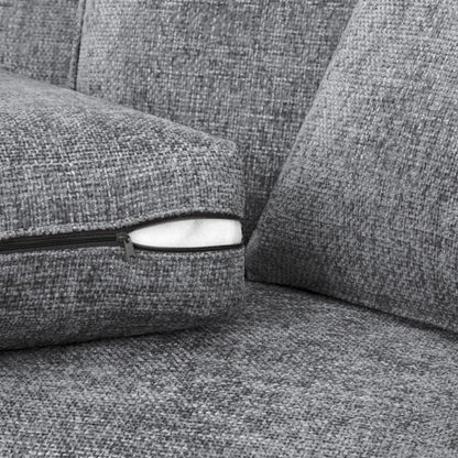 Nebraska Slate Grey Fabric 3+2 Sofa Suite