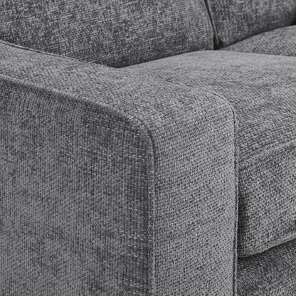 Nebraska Slate Grey Fabric 3+2 Sofa Suite