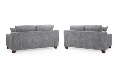 Nebraska Slate Grey Fabric 3+2 Sofa Suite