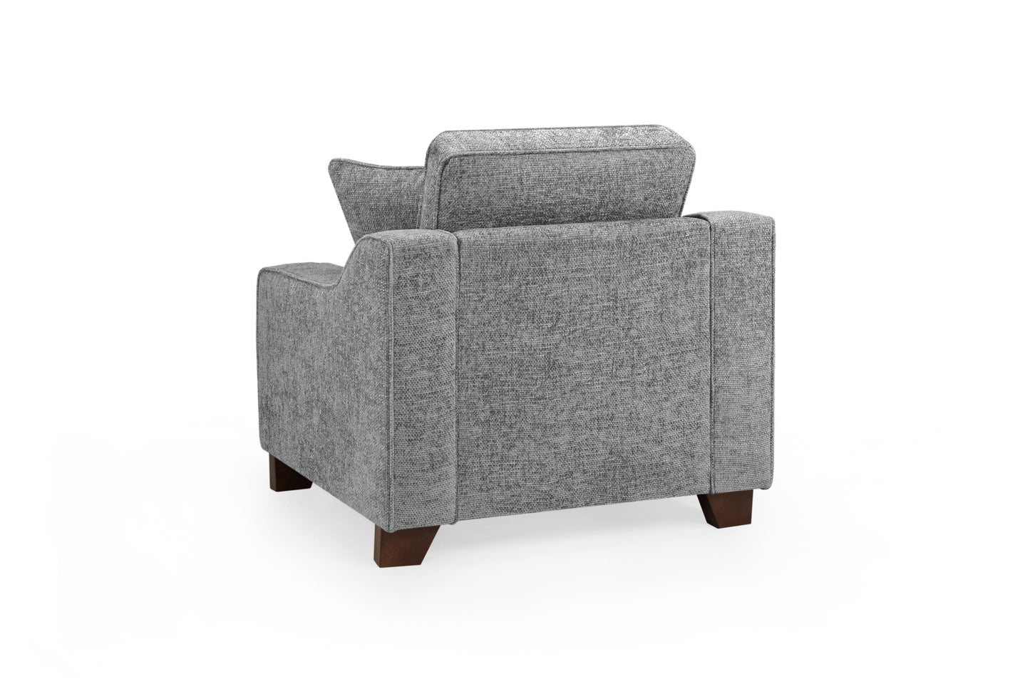 Nebraska Slate Grey Fabric Armchair