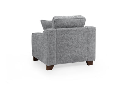 Nebraska Slate Grey Fabric Armchair