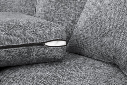 Nebraska Slate Grey Fabric Large Corner Sofa