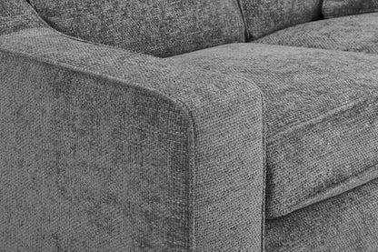 Nebraska Slate Grey Fabric Large Corner Sofa