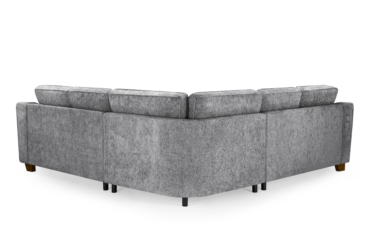 Nebraska Slate Grey Fabric Large Corner Sofa
