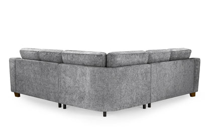 Nebraska Slate Grey Fabric Large Corner Sofa