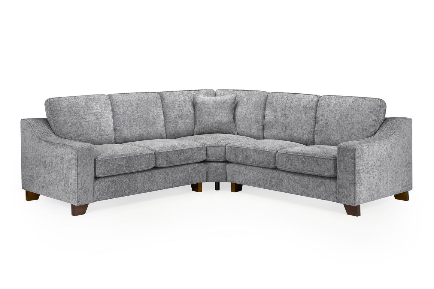 Nebraska Slate Grey Fabric Large Corner Sofa