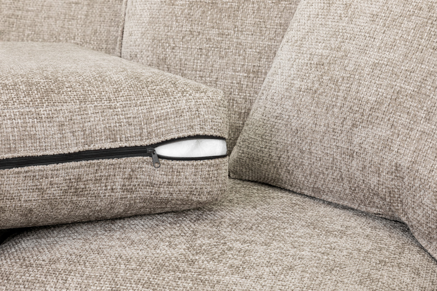 Nebraska Stone Beige Fabric 2 Seater Sofa
