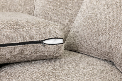 Nebraska Stone Beige Fabric 2 Seater Sofa