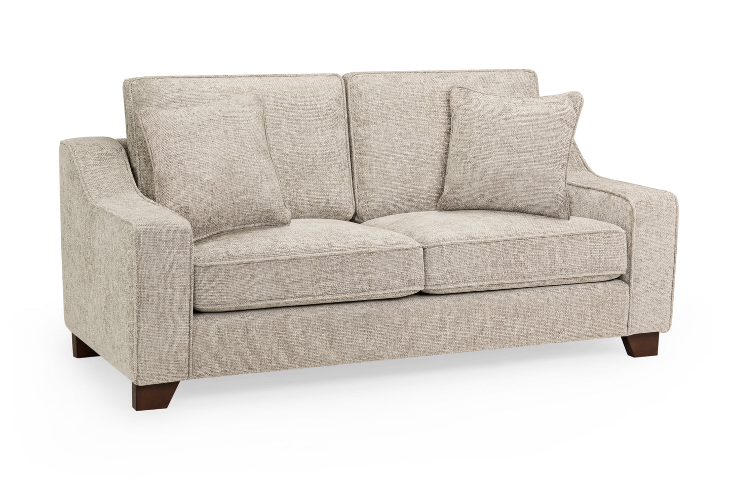 Nebraska Stone Beige Fabric 3 Seater Sofa
