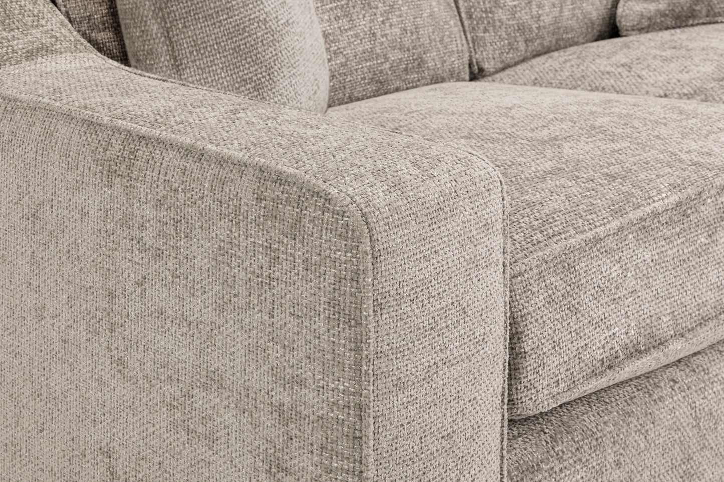 Nebraska Stone Beige Fabric 3 Seater Sofa