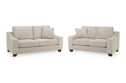 Nebraska Stone Beige Fabric 3+2 Sofa Suite