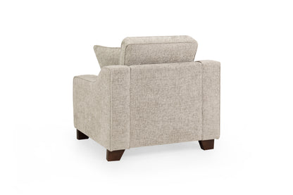 Nebraska Stone Beige Fabric Armchair