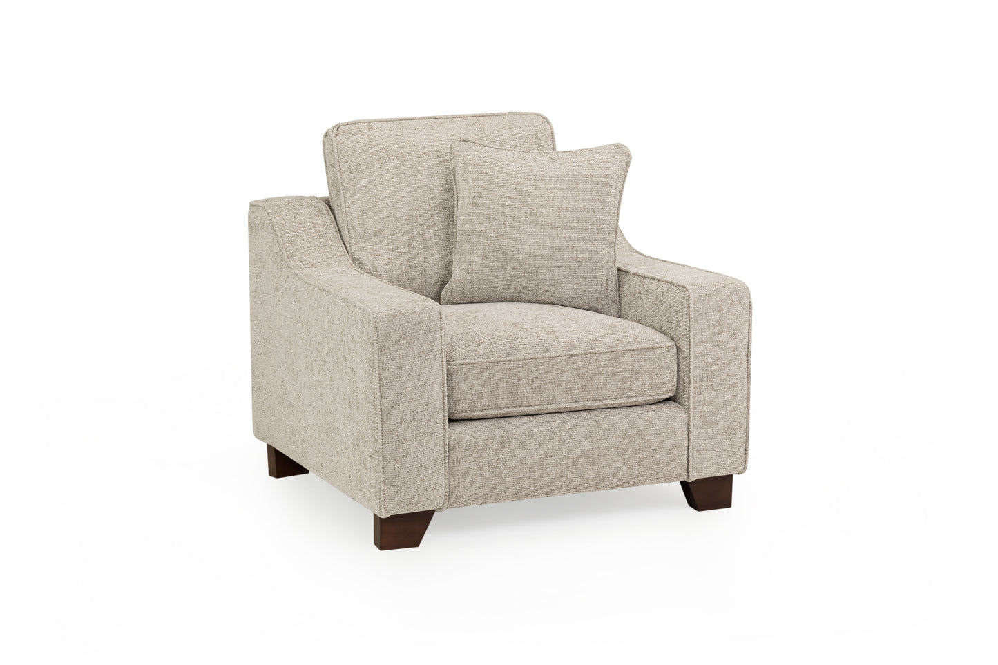 Nebraska Stone Beige Fabric Armchair