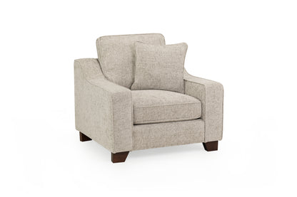 Nebraska Stone Beige Fabric Armchair