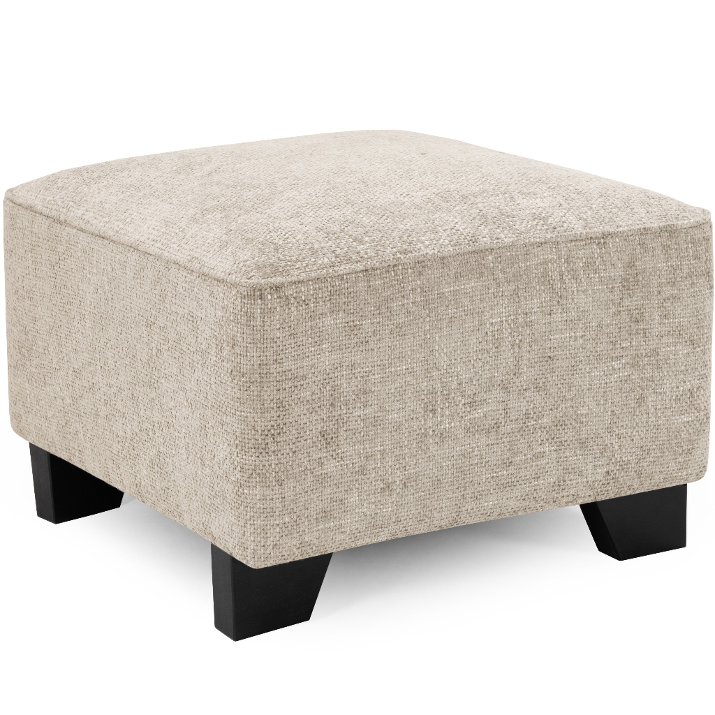 Nebraska Stone Beige Fabric Footstool