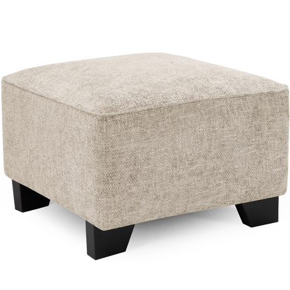 Nebraska Stone Beige Fabric Footstool