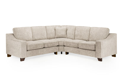 Nebraska Stone Beige Fabric Large Corner Sofa