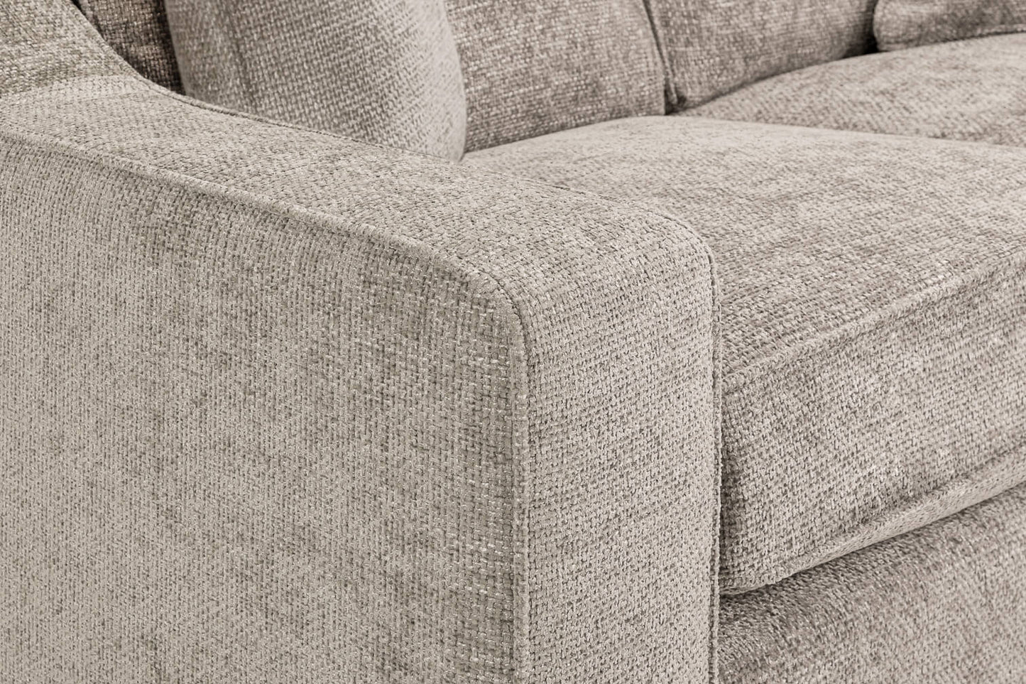 Nebraska Stone Beige Fabric Large Corner Sofa