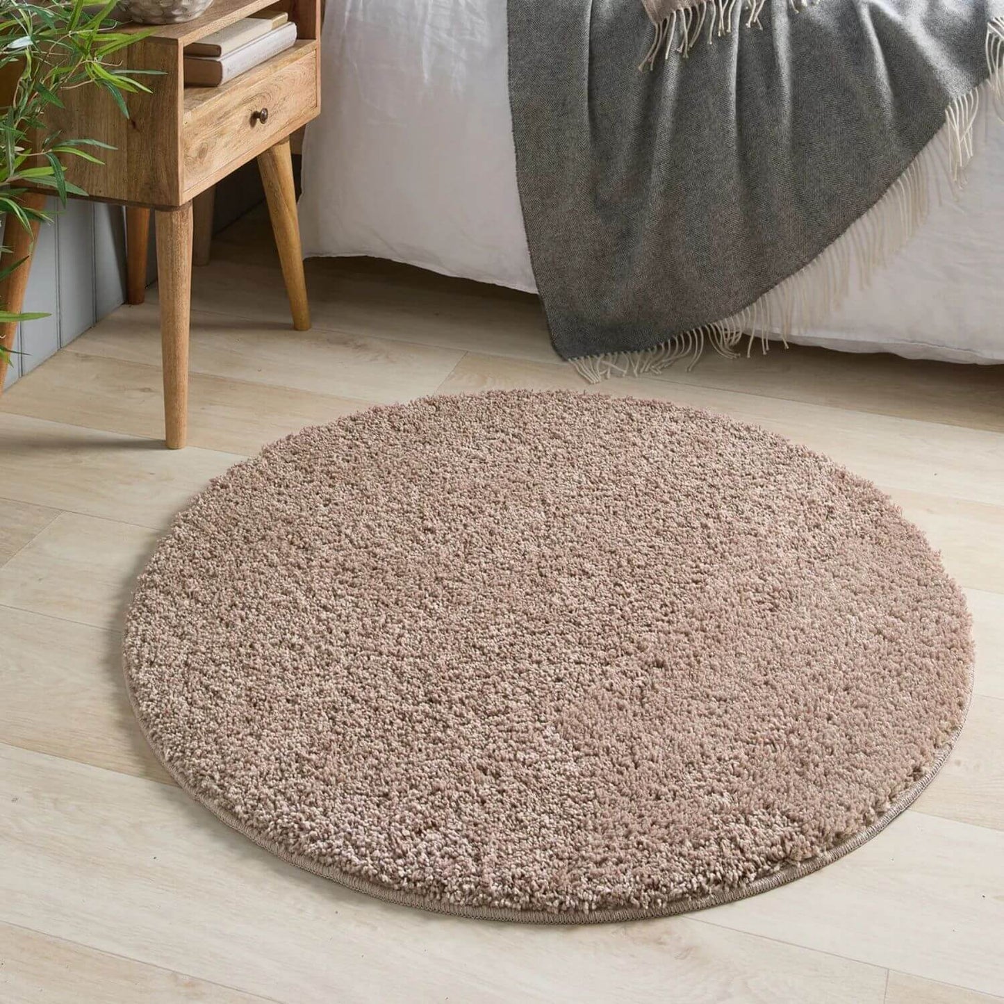Washable Nude Pink Shaggy Rug