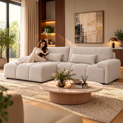 Oakham Grey Fabric Universal Corner Sofa