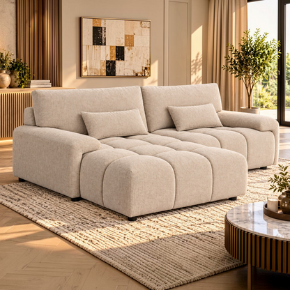 Oakham Mocha Brown Fabric Universal Corner Sofa