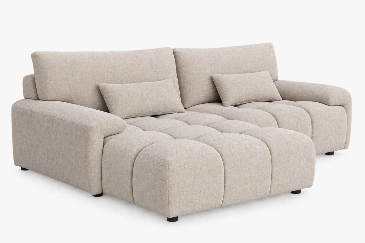 Oakham Mocha Brown Fabric Universal Corner Sofa