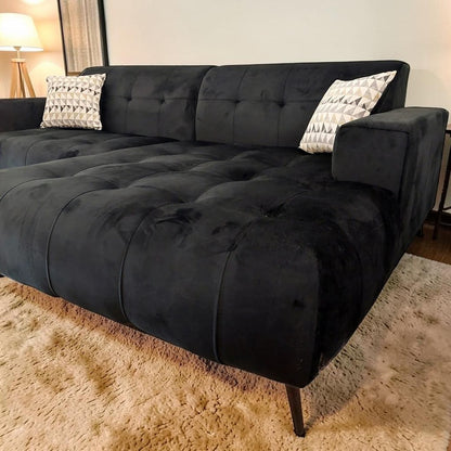 Oslo Open 2 Piece Plan Sofa In Silver Grey Velvet Fabric