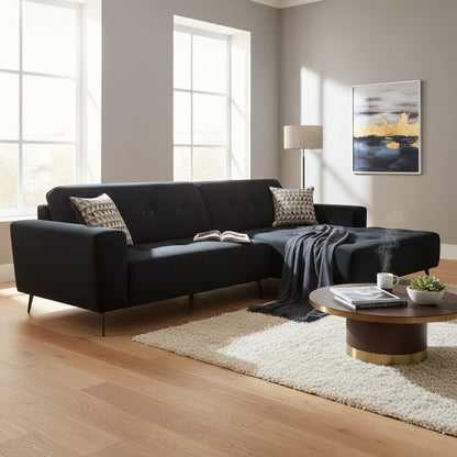 Oslo Open 2 Piece Plan Sofa In Silver Grey Velvet Fabric