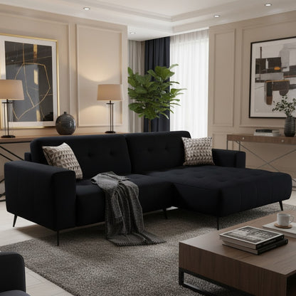 Oslo Open 2 Piece Plan Sofa In Silver Grey Velvet Fabric