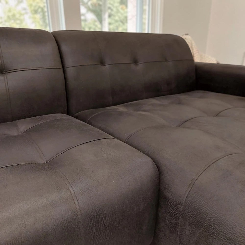 Oslo Open 2 Piece Plan Sofa In Silver Grey Velvet Fabric