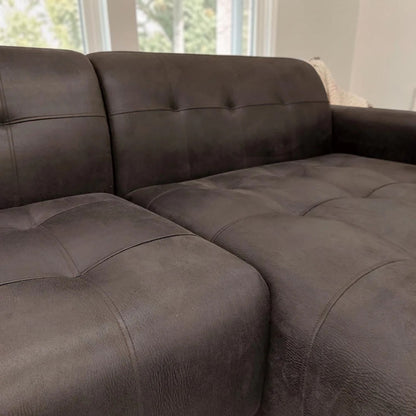 Oslo Open 2 Piece Plan Sofa In Silver Grey Velvet Fabric