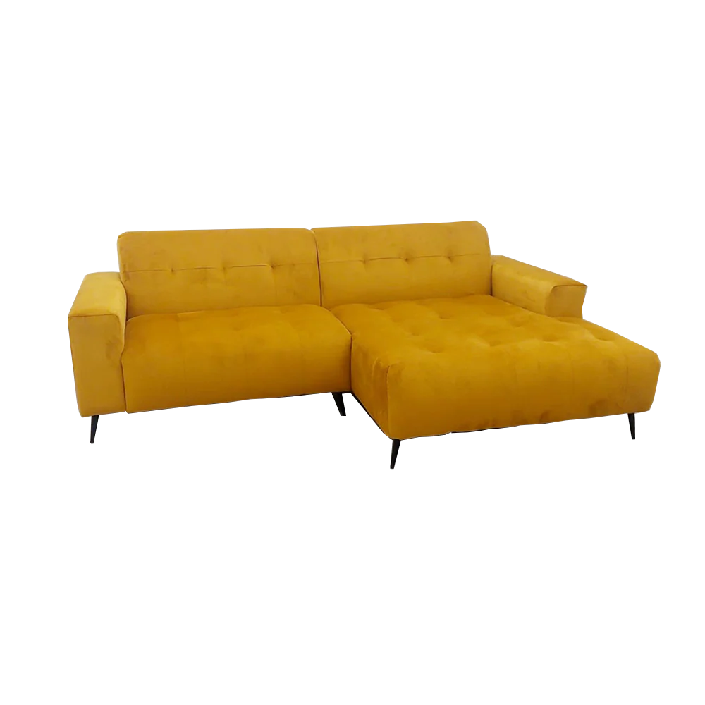 Oslo Open 2 Piece Plan Sofa In Silver Grey Velvet Fabric