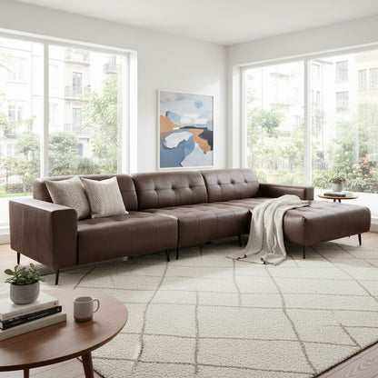 Oslo Open 3 Piece Plan Sofa In Burnt Orange Velvet Fabric