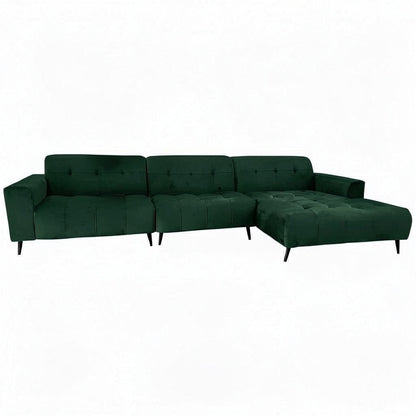 Oslo Open 3 Piece Plan Sofa In Burnt Orange Velvet Fabric