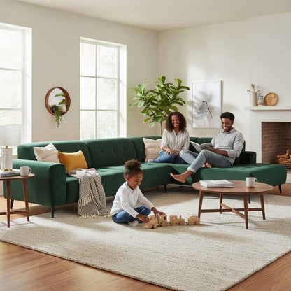 Oslo Open 3 Piece Plan Sofa In Burnt Orange Velvet Fabric