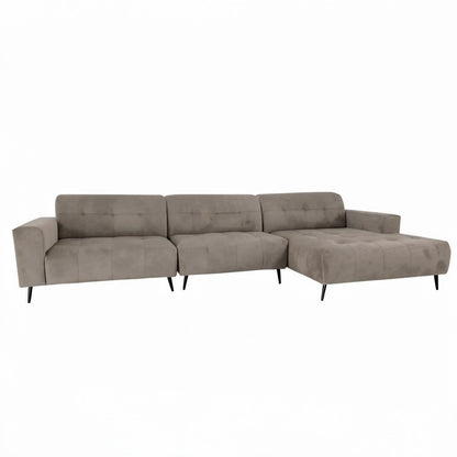 Oslo Open 3 Piece Plan Sofa In Burnt Orange Velvet Fabric