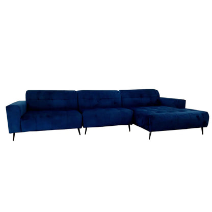 Oslo Open 3 Piece Plan Sofa In Burnt Orange Velvet Fabric