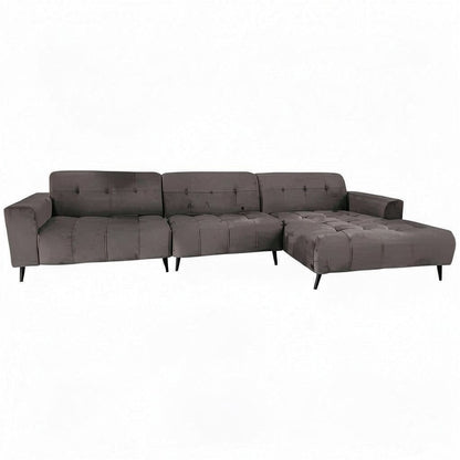 Oslo Open 3 Piece Plan Sofa In Burnt Orange Velvet Fabric