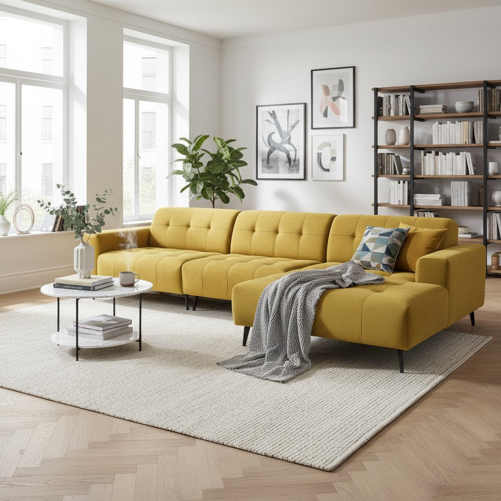Oslo Open 3 Piece Plan Sofa In Burnt Orange Velvet Fabric