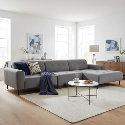 Oslo Open 3 Piece Plan Sofa In Burnt Orange Velvet Fabric