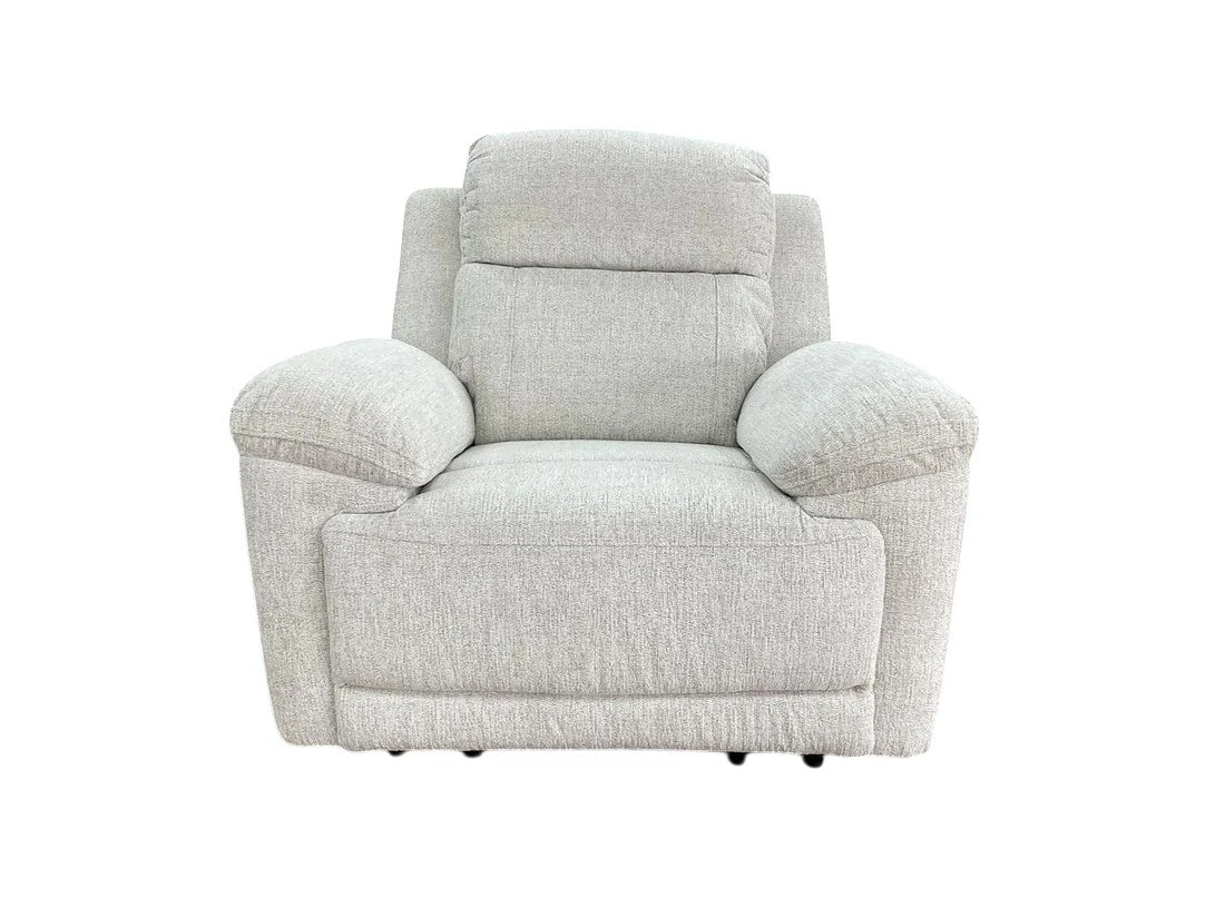 Owen Electric Recliner Beige Fabric Armchair