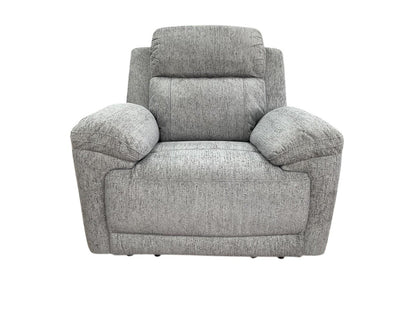 Owen Electric Recliner Grey Fabric Armchair