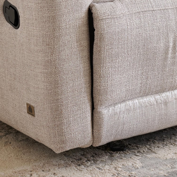 Owen Electric Recliner Beige Fabric Armchair