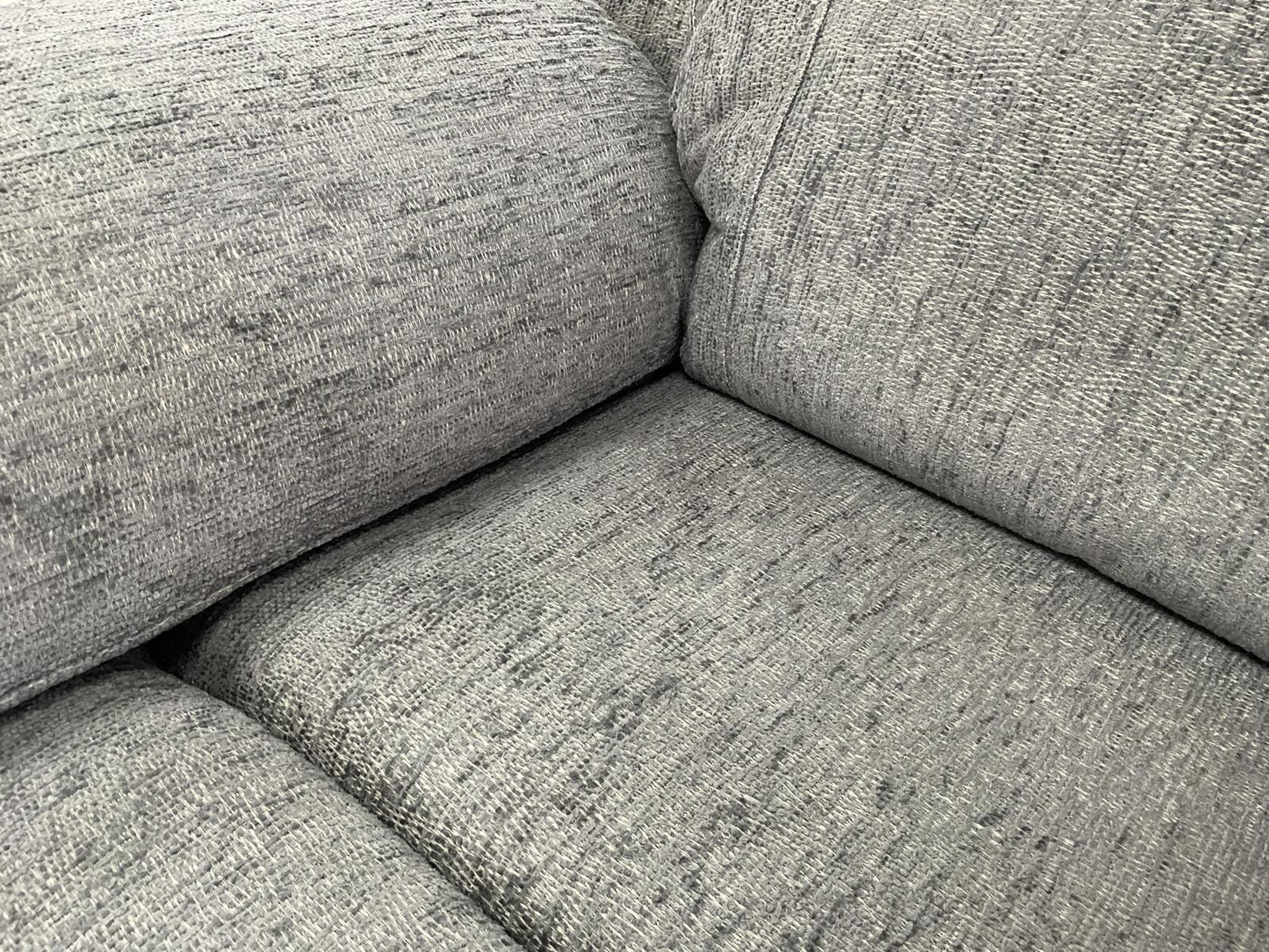 Owen Electric Recliner Grey Fabric Cinema Console 3 Seater Sofa