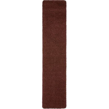 Washable Ox Red Shaggy Rug