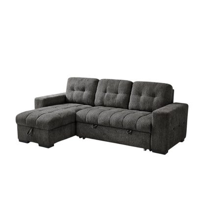 Palermo Grey Fabric Universal Sofabed Storage Corner Sofa