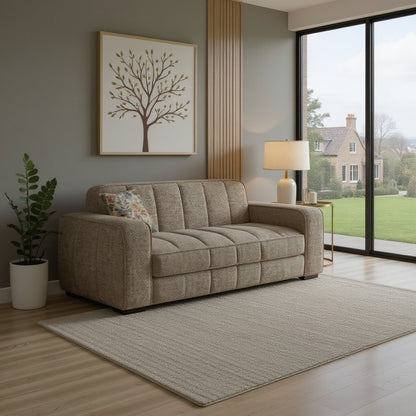 Paris Beige Fabric 3 Seater Sofa
